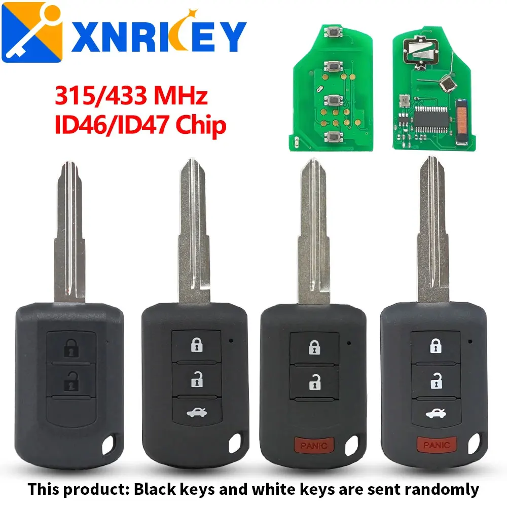 

XNRKEY Remote Car Key For Mitsubishi ASX Mirage Outlander Lancer Eclipse Cross ID46 PCF7941/ ID47 PCF7938 Chip 315/433Mhz