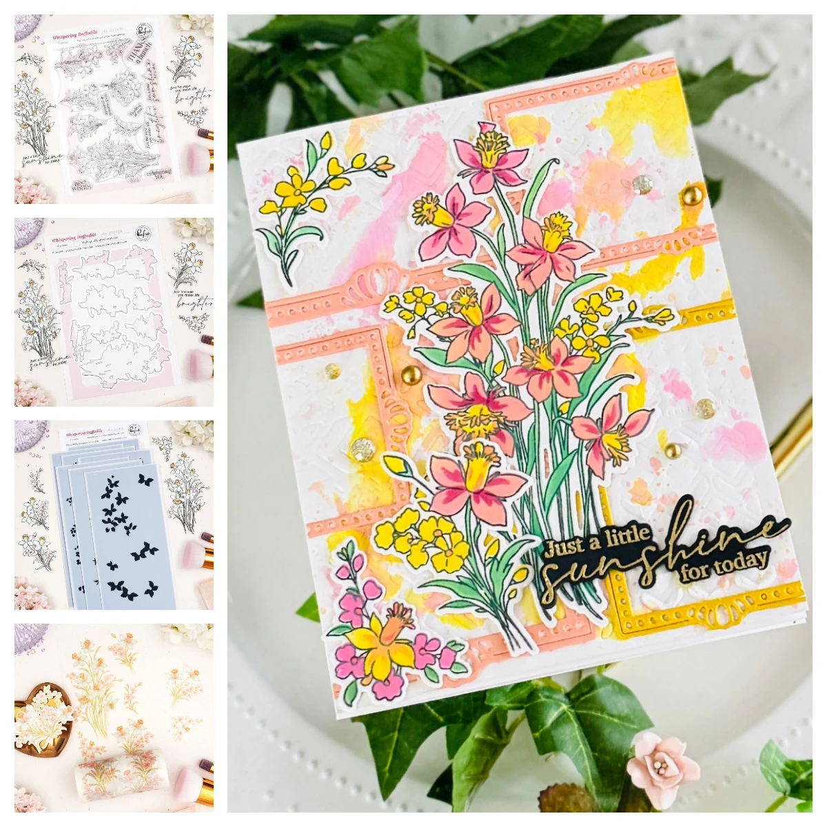 

Pink Golden Whispering Daffodils Poppies Daydream Celebrate in Blooms Stamps Dies Stencils DIY Florals Notion Story 2026 April