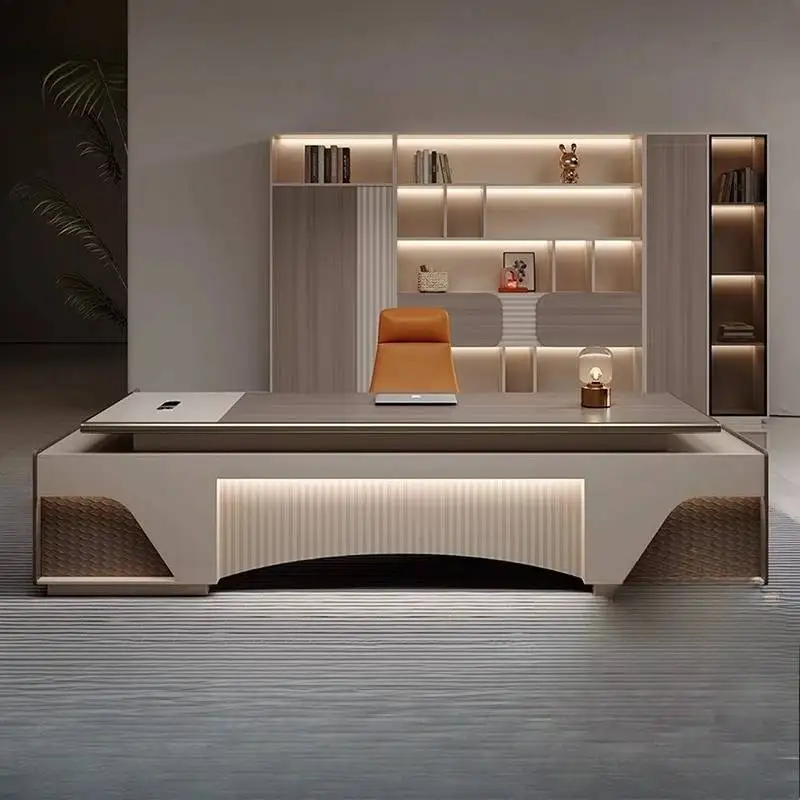 مكاتب مكتبية ذات أدراج أساسية فاخرة ومكاتب مكتبية لمحطة العمل الحديثة والمؤتمرات التنفيذية Mesa De Escritorio Home