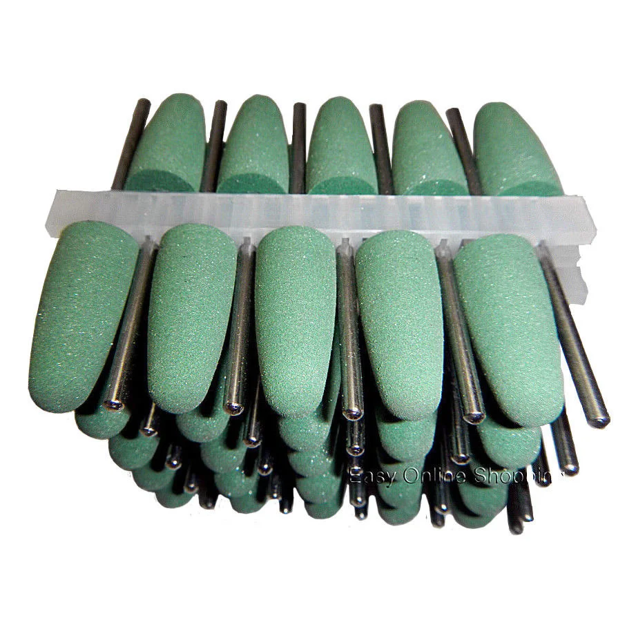 

New 100pcs durable 2.35mm Dental Materials Silicon Rubber Polishing Grinding Bur Dental Polishing Burs for dental polishing tool