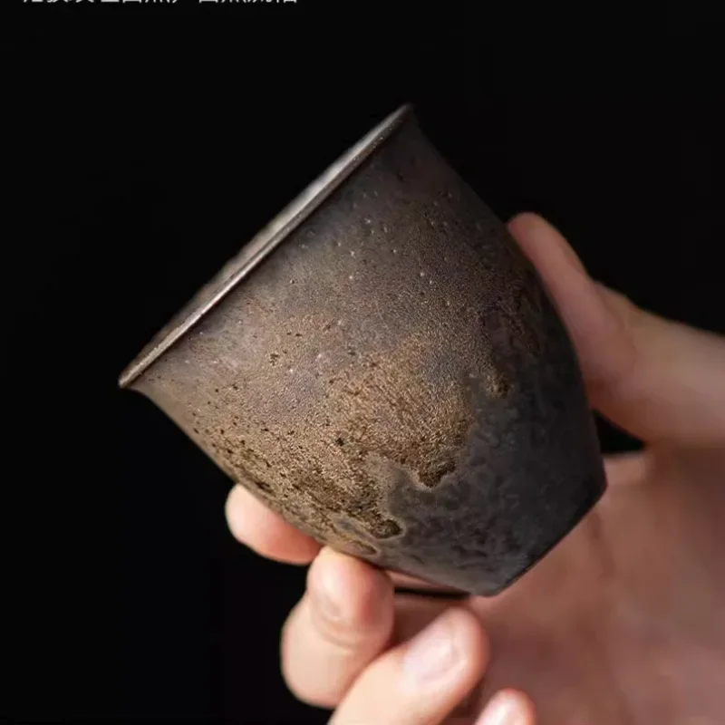 Keramik Teetasse Haushalt vergoldet Rost glasiert Master Cup Kung Fu Teeset Zubehör