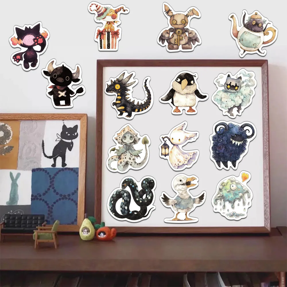 50/100PCS Kreative Absurd Märchen Monster Nette Aufkleber Dekorative Telefon Tassen Notebook Telefon Fällen Personalisierte Aufkleber