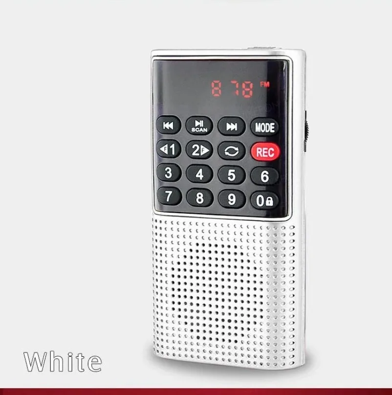VIKEFON Tragbares Mini-FM-Radio, kabelloser Lautsprecher, MP3-Musik-Player mit Aufnahmefunktion, unterstützt Freisprechfunktion, TF-Karte, USB-Kopfhörerwiedergabe – Detail 29