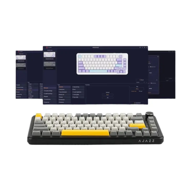 Teclado magnético para jogos com efeito Hall AJAZZ AK820 MAX HE, ação ajustável, taxa de pesquisa de 8 KHz, junta, teclado com fio