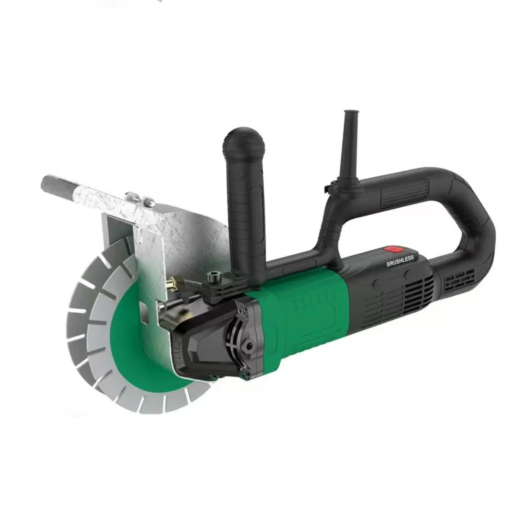 168mm Electric Brushless 4300W Multiple Blades Powerful Cutter Concrete Cutting Wall Slot Groove Machine 50x45mm Max Cut Depth