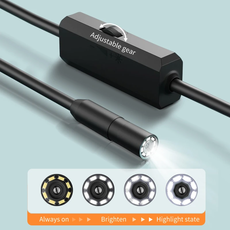 Pipe Endoscope 480P/1080P/1200P 5.5mm/8mm Camera Suitable For Android Apple Mobile Phone Computer Inspection Pipe Car Endoscope