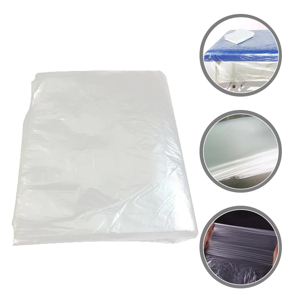 

90 Pcs Bed Sheet PE Film Massage Spa Cover High Grade Beauty Salon Bed Cover Breathable Salon Hotel Temporary Use