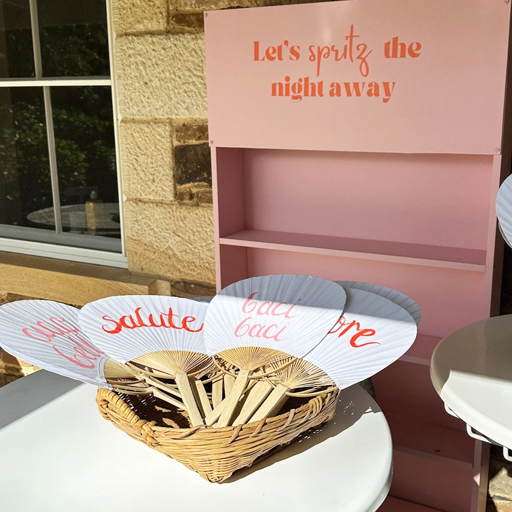 Custom Wedding Bride Hand Fans Bamboo Foldable Fan Portable Party Wedding Supplies Hand Fan Gift Decoration for Guest Wedding view 3