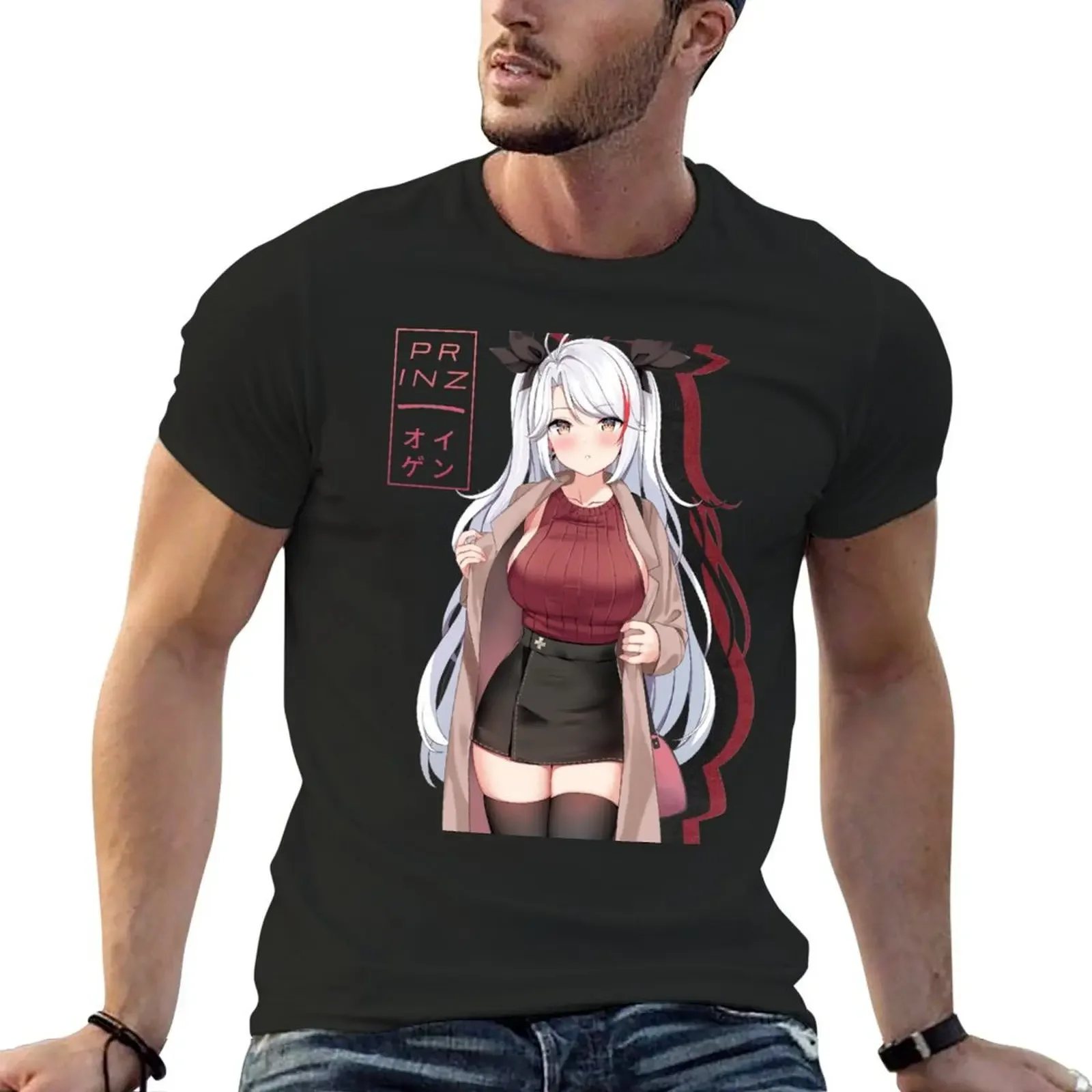 Azur Lane Prinz eugen T-Shirt tees new edition cute tops tshirts for men