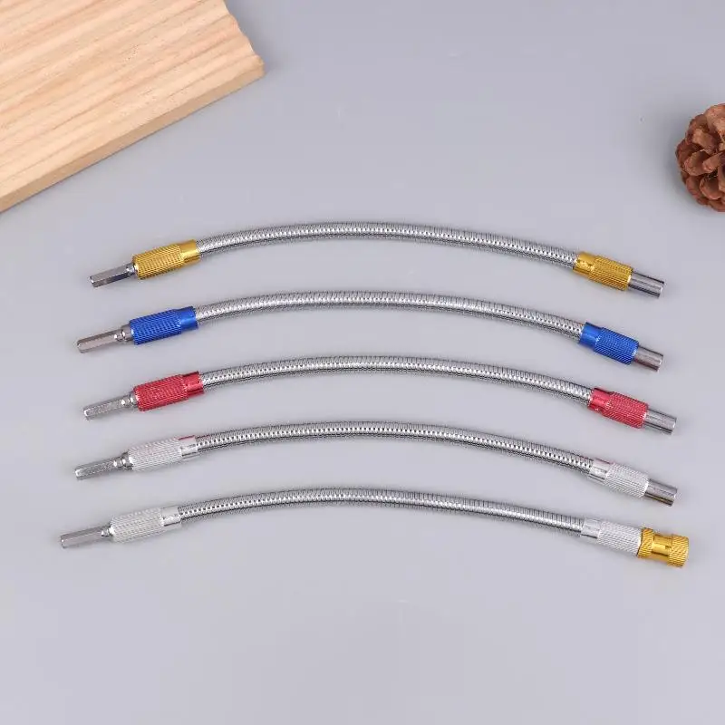 300mm Length Bendable Elastic Joint Head Shaft 1/4 Hex Shank Hex Shank Quick Flexible Drill Bit Extension For Screwdriver