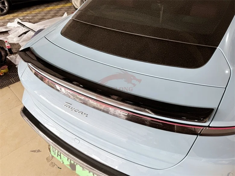 

Для Porsche Taycan обновленный высококачественный спойлер багажника из углеродного волокна в техническом стиле, задний спойлер, крыло