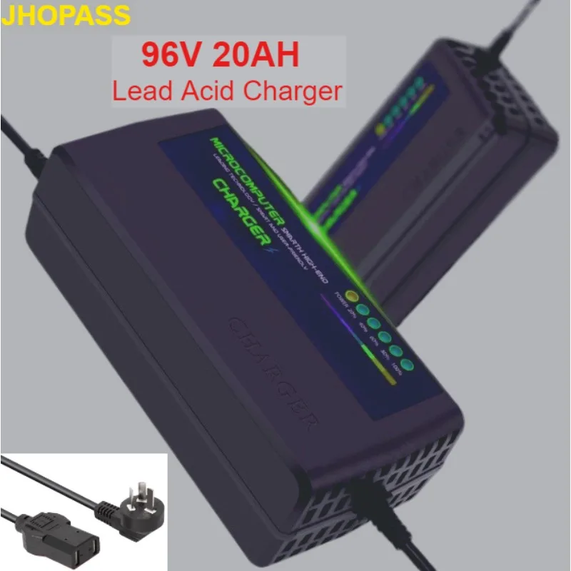 

HD Smart 96V 20AH LED Display GEL Dry Water Lead Acid Battery Charger for Motorcycle E-bike Scooter 110V-220V EU AU UK US Plug