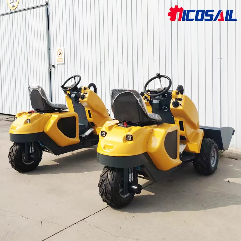 جرافة منزلقة صغيرة جديدة فعالة بثلاث عجلات، عملية سهلة، اختيار مثالي للمناظر الطبيعية والبناء، جرافة صغيرة ﻿