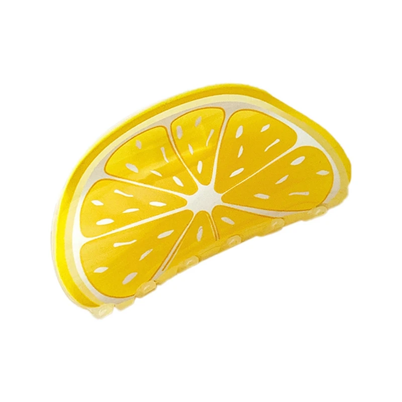 مشبك شعر على شكل فواكه على شكل ذيل حصان، إكسسوارات ديكور للنساء والفتيات باللون البرتقالي