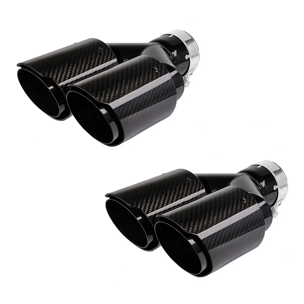 2,5-Zoll-Einlass, doppelter 3, – Exhaust Tips Dual Outlet Carbon Fiber 63Mm Bewertung und Preis