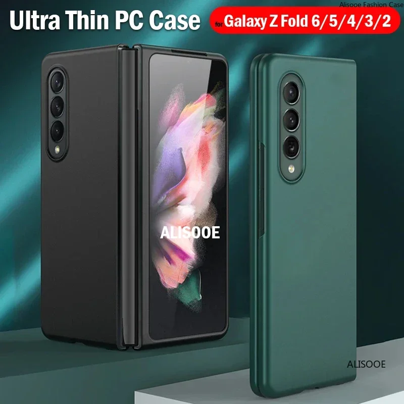 Ultra Thin Hard Case for Samsung Galaxy Z Fold 6 5 4 3 2 Case Matte Plastic PC Capa For Galaxy Z Fold 2 3 4 5 6 5G Cover