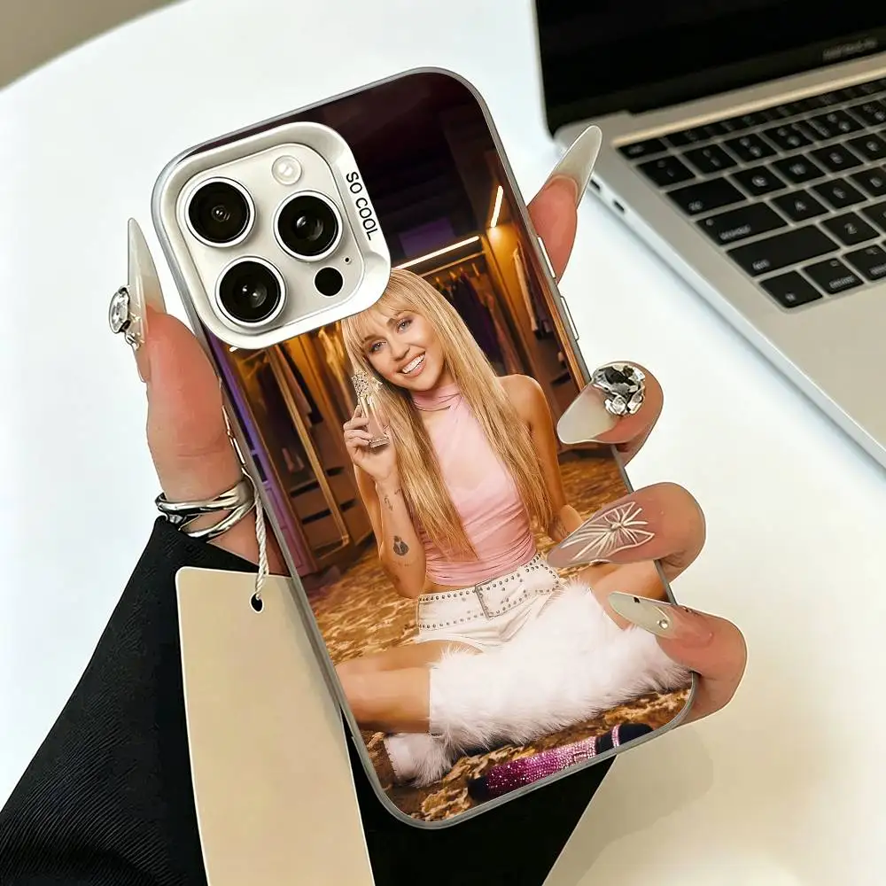 Art Hannah Montana -a Phone Case For iPhone 17,16,15,14,13,12,11 Plus,Pro Max,XS,White Silver  phone case