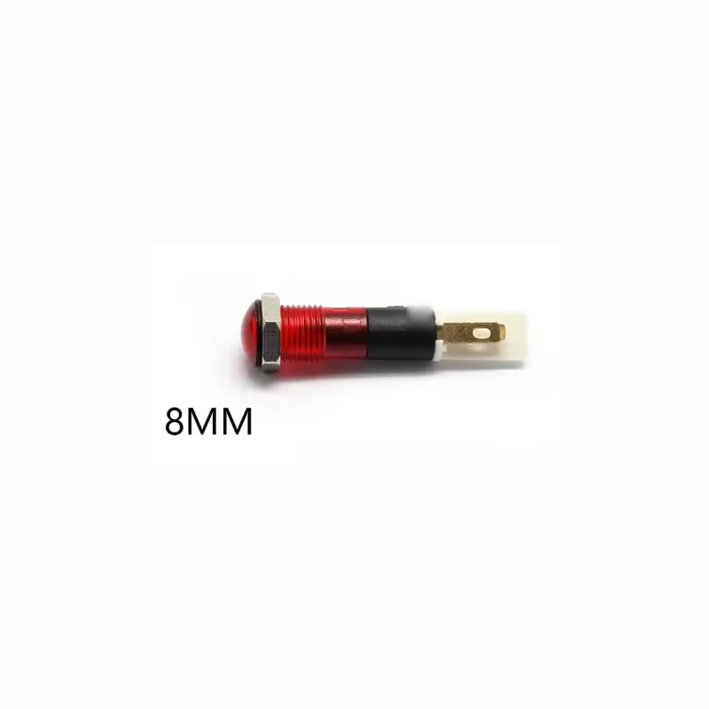 

8mm 12V 110V/220V LED Plastic Indicator Light with Pins