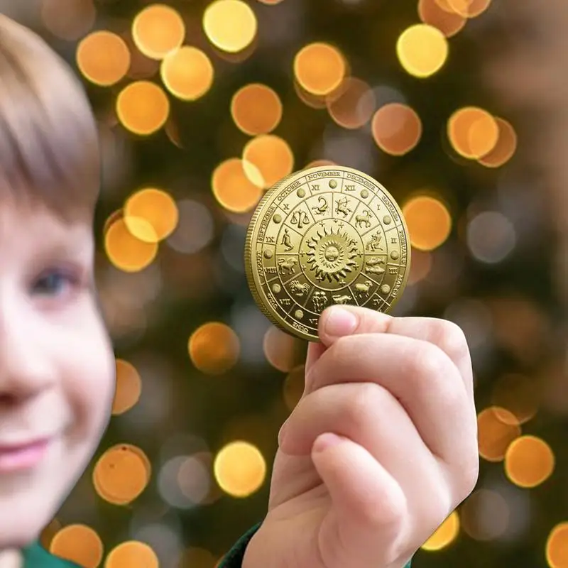Constellation Coin Libra Gemini Virgo Coin Constellation Souvenir Coin Collectible Commemorative Coin for Constellation Lovers