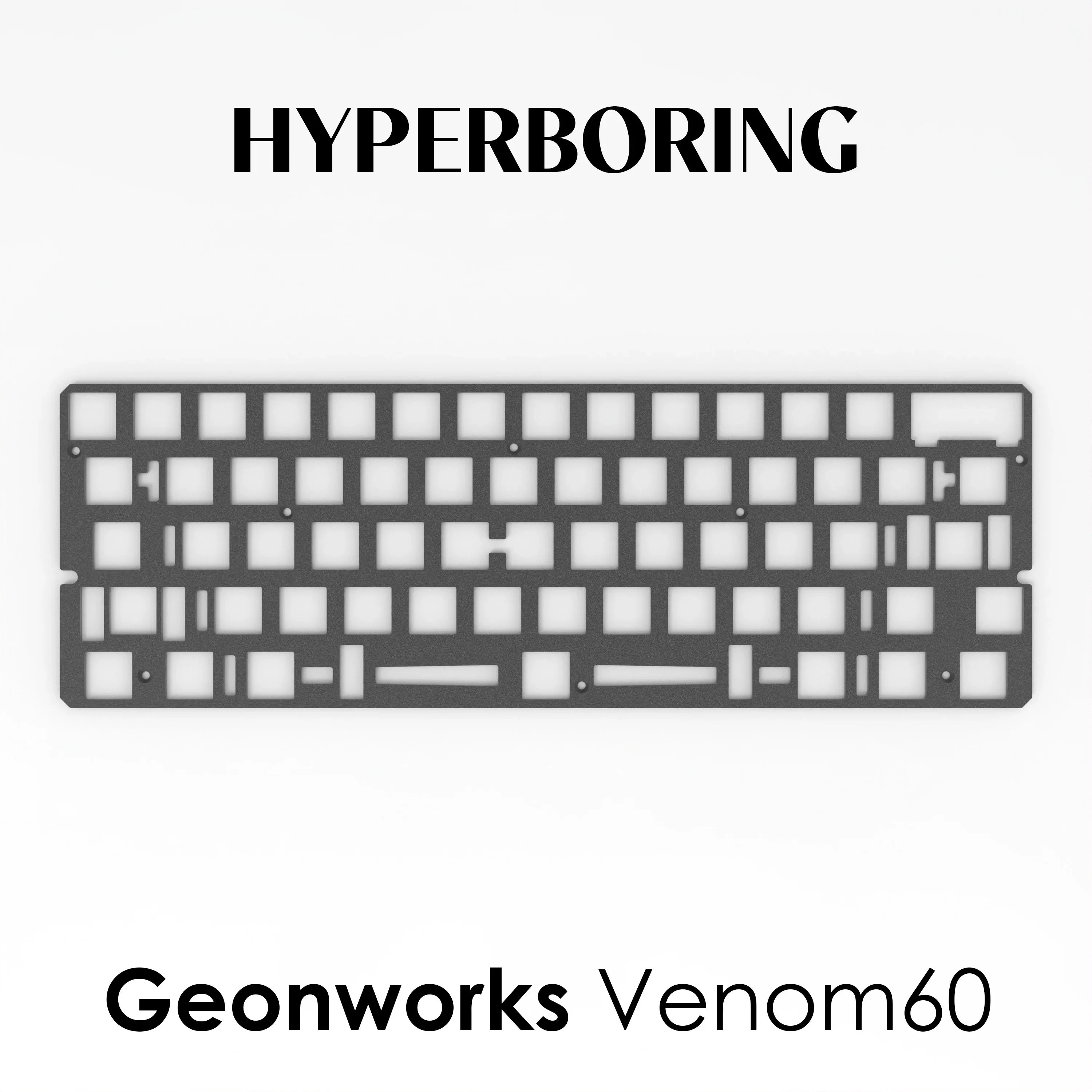 Geonworks Venom 60 HE Sound Kit, 6.25U 7U Spacebar Stabilizer Plate, Custom Keyboard Sound Tuning Kit