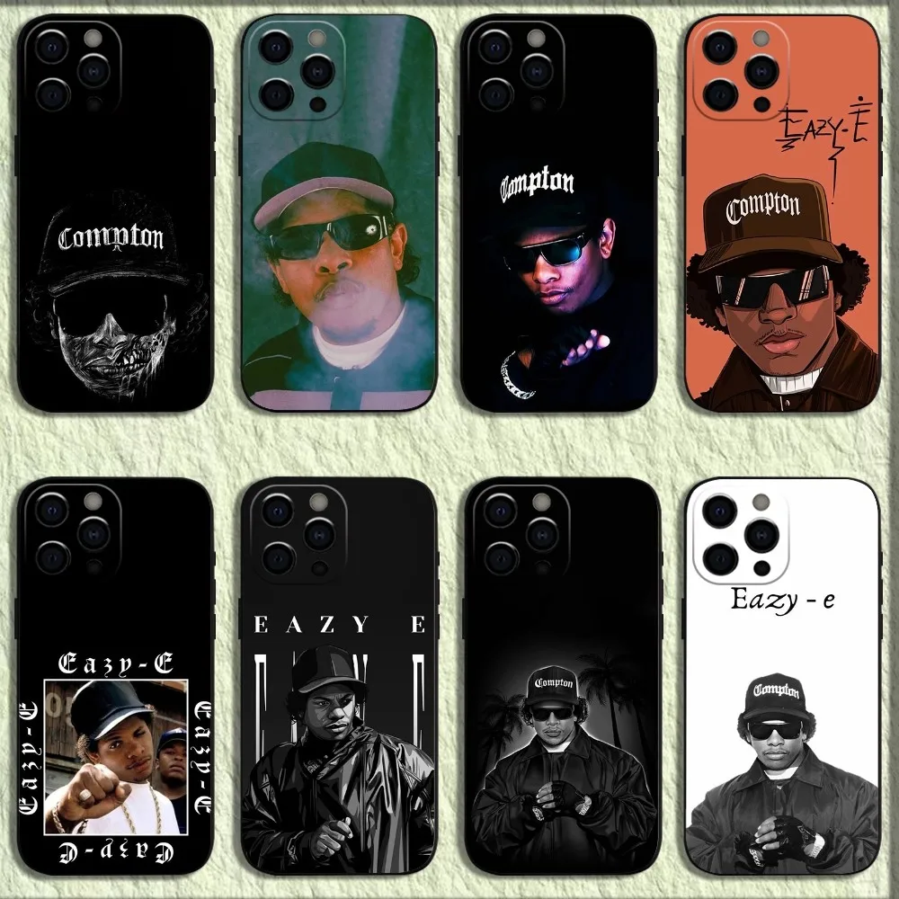 Rapper E-Eazy E Phone Case For iPhone 16,15,14,13,12,11,Pro,X,XS,Max,XR,Plus,Mini Soft Black Cover