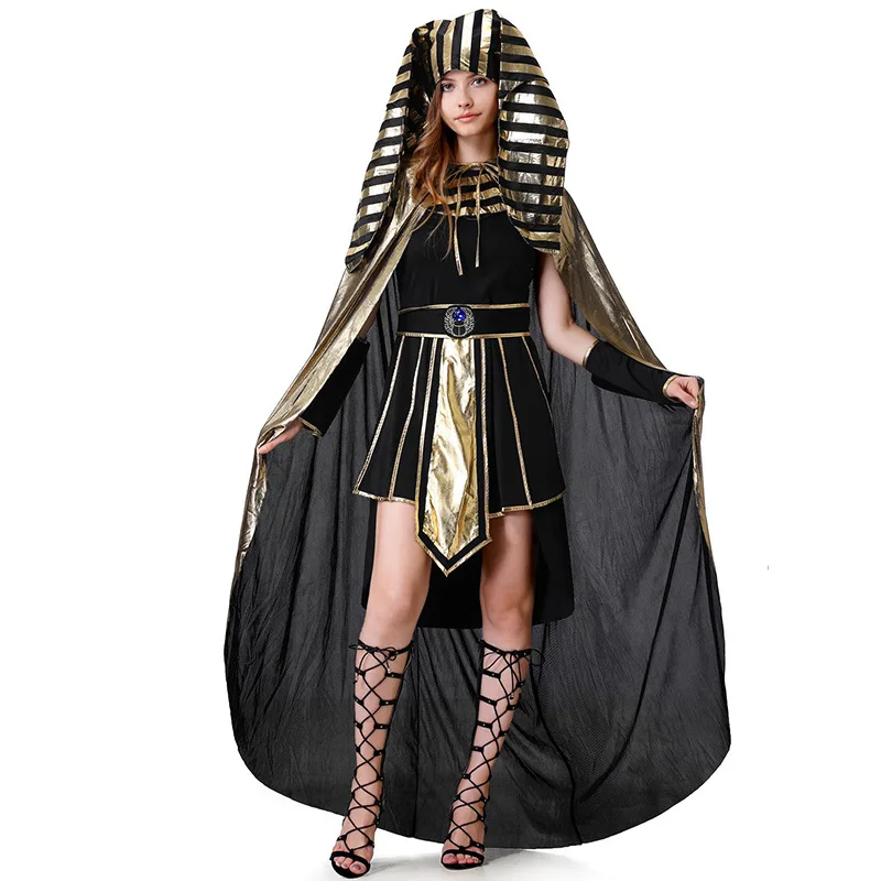 

Halloween Egyptian Costume Couple Pharaoh Cleopatra Cosplay Outfits Men Women Roman King Queen Fancy Dress