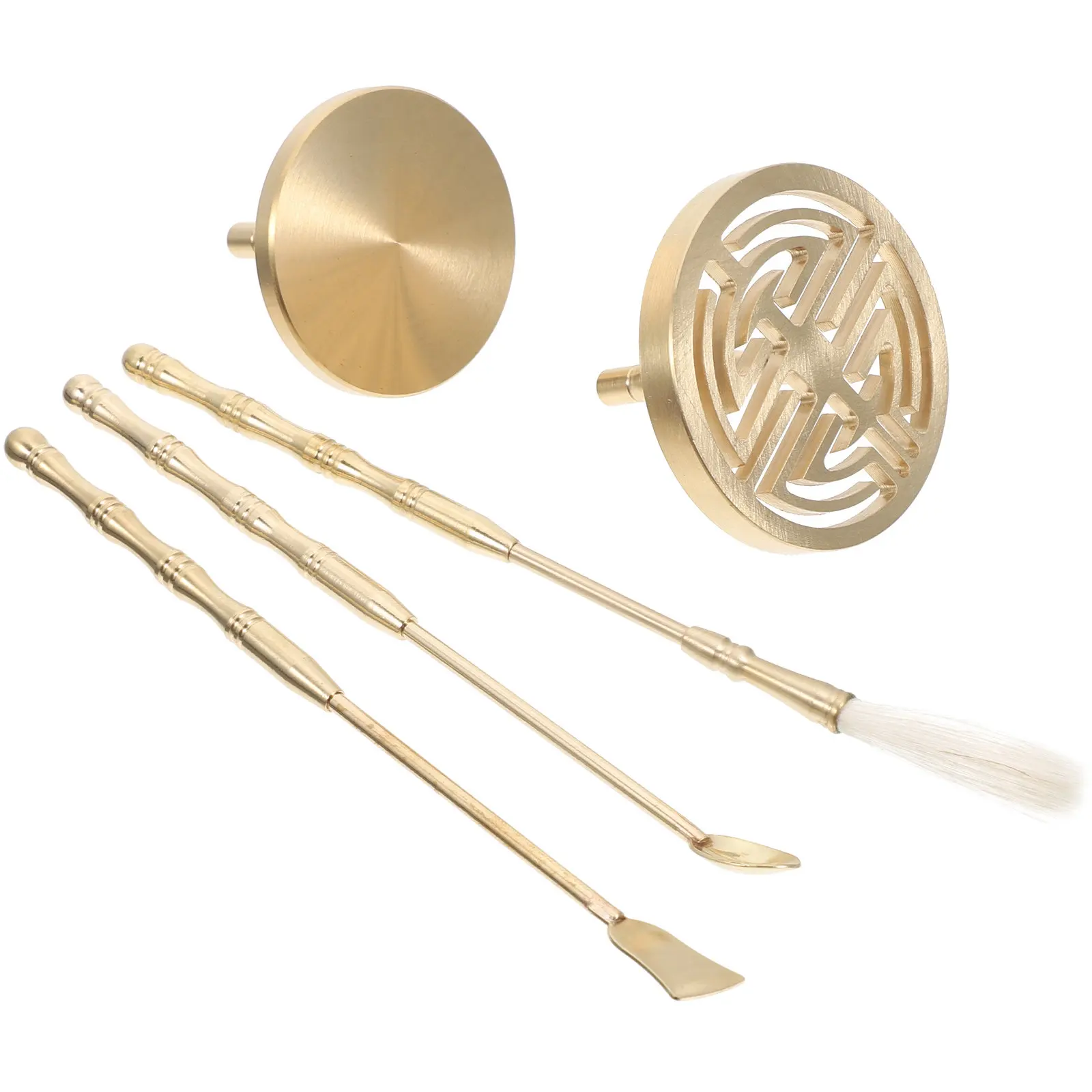 

1Set Incense Tools Set Brass Copper Ash Press Mold High Temperature Forging Incense Making Supply Home Temple Tea Room