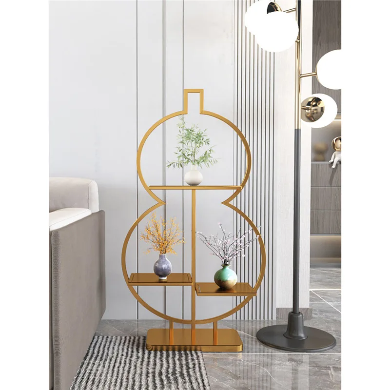High-end Flower Stand Living Room Floor-to-ceiling Indoor Sofa Next To Balcony Green Dill Succulent Plant Wrought Iron Multi-lay