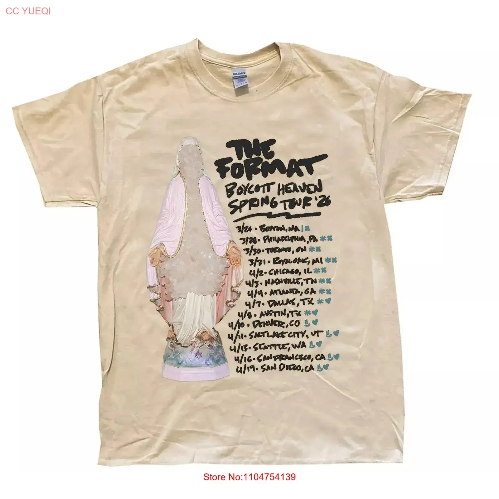 The Format Boycott Heaven Tour T Shirt Full Size S 5XL vintage Washed Versatile fashion Soft Casual streetwear Breathable
