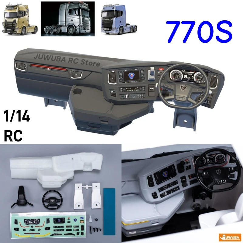 770S RC 1/14 Lkw Rechts Dashboard Cab Control Konsole Für Tamiya 1/14 RC Traktor Lkw 770S 4x2 6x4 8x4 Teile Zubehör