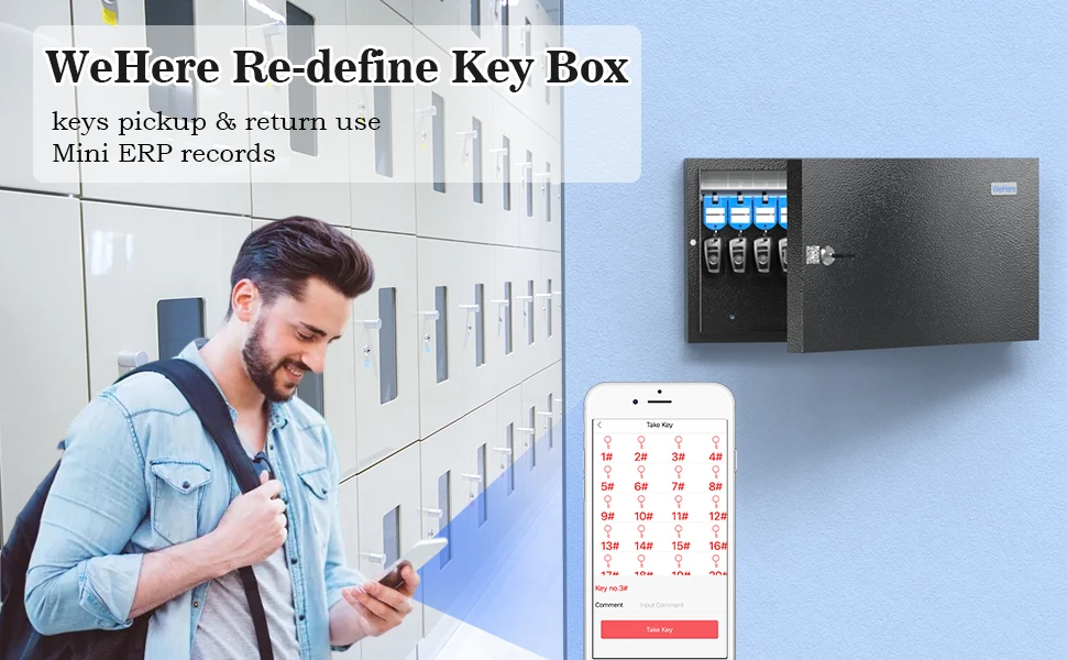 Hier 24 Schlüssel Schrank Organizer, Schlüssel Safe, Schlüssel Safe Sicherheit Aufbewahrung sbox Halter für Parks ervice, Hotels, Auto und Hauss chl üssel – Detail 7