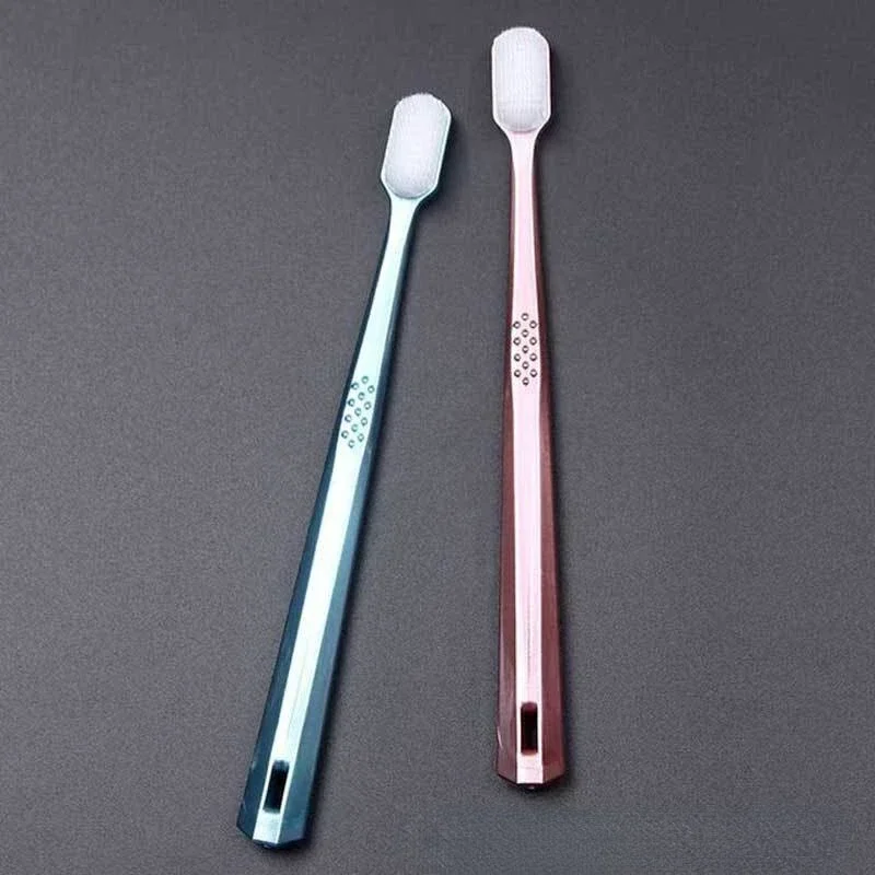 2PC Ultra-fine Soft Hair Eco Friendly Pregnant Portable Travel Tooth Brush With Box Soft Fiber Nano Toothbrush Oral Hygiene Care