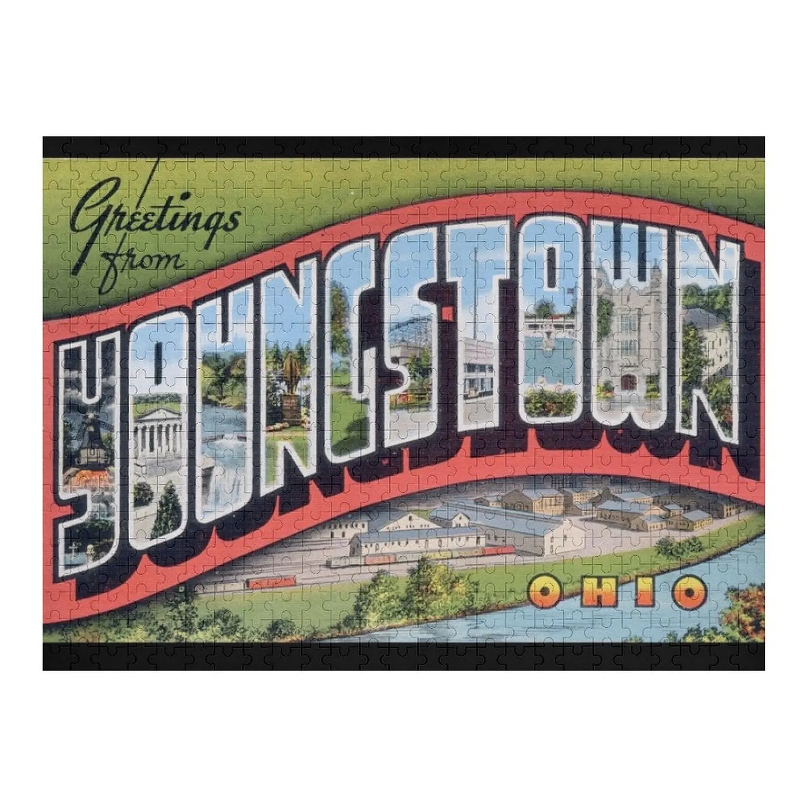 

youngstown, ohio, puzzle Jigsaw Puzzle Personalized Toys Wooden Name Custom Personalized Puzzle