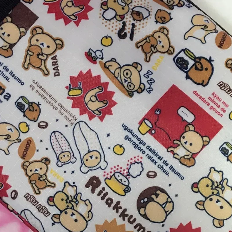 Rilakkuma składany składana torba podróżna Anime Kawaii uroczy wózek worek marynarski kobiet Crossbody torby bagaż podręczny