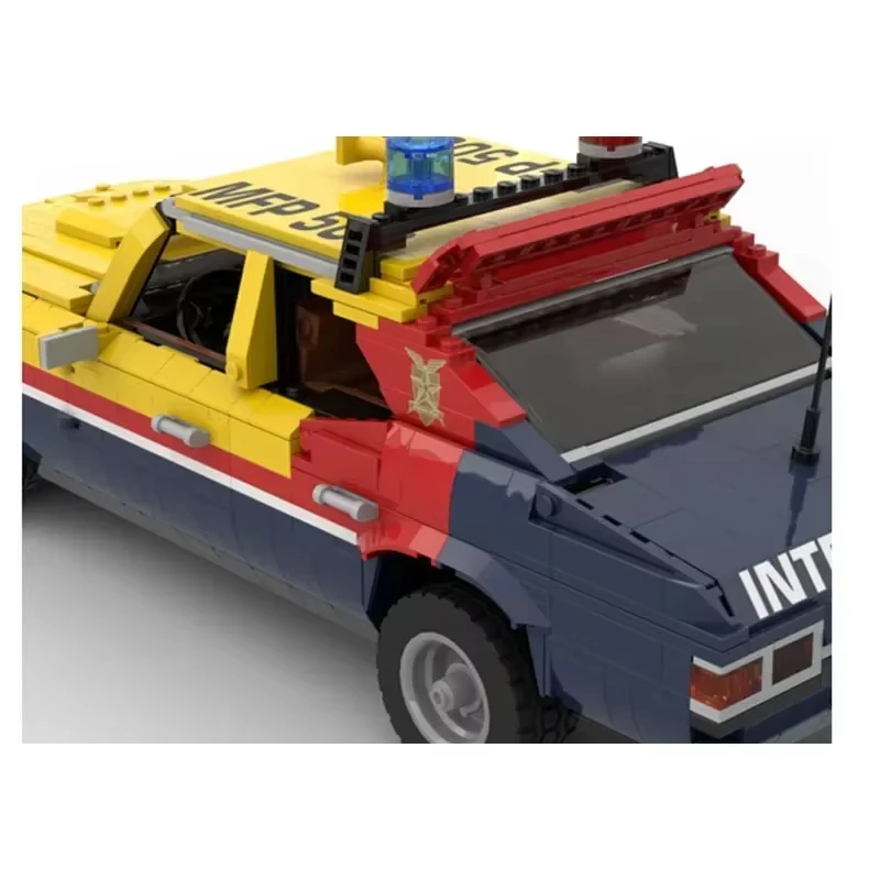 1502 stuks MOC beroemde film en televisie gele kaart interceptor automodel montage bouwstenen speelgoed kindercadeau