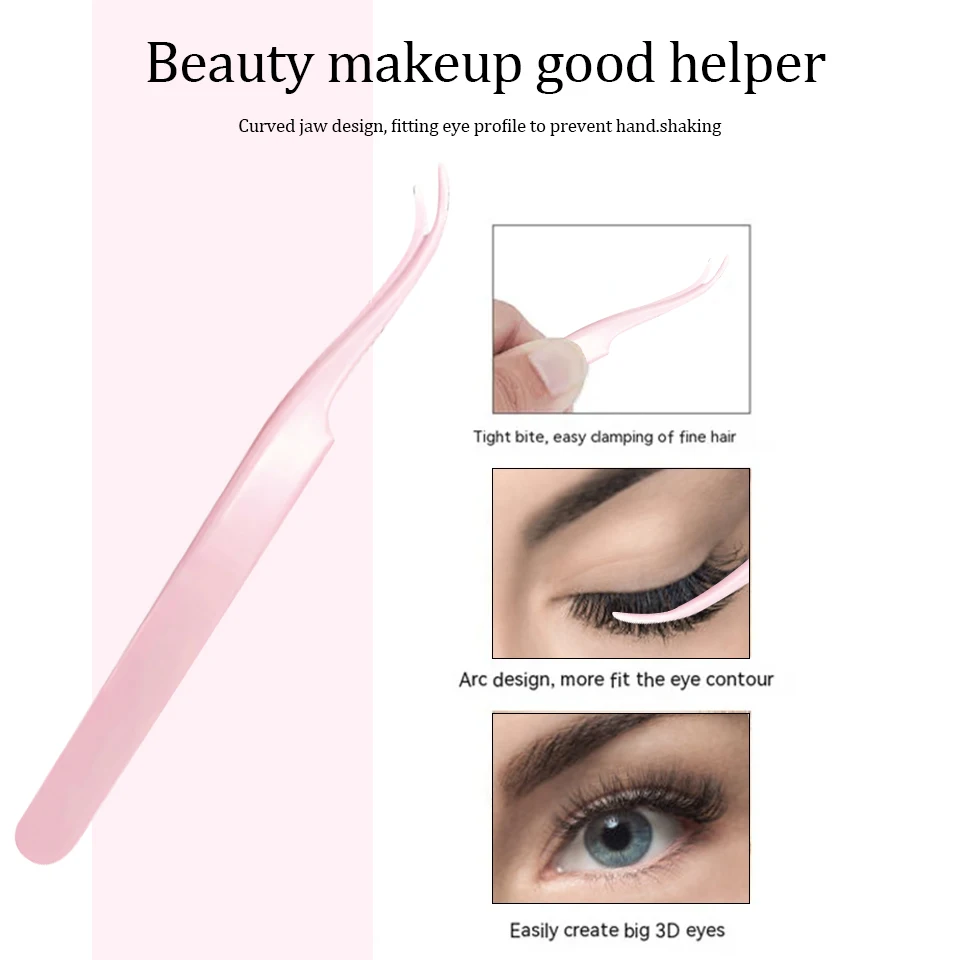 Newcome 12 Reihen Wimpern DIY mit Pinzette einfach zu verwendende Wimpern keine Rückstände DIY selbst klebende Wimpern Make-up zu Hause Werkzeuge