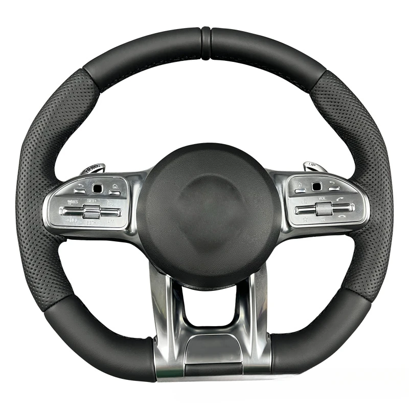 For Mercedes Benz A E C S Class GLC260 GLE CLS GT New Genuine Leather AMG Carbon Fiber Modified Steering Wheel With Steering Whe