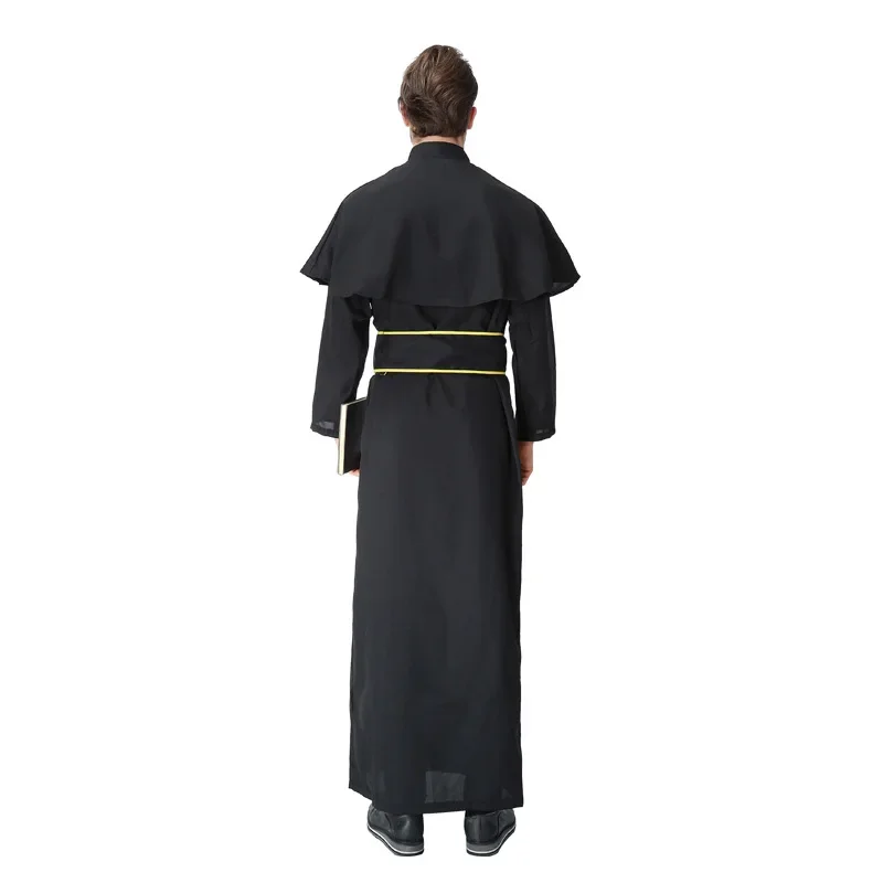 Disfraz de Halloween de Pascua para hombres, traje de padre y sacerdote adulto, Túnica de Cosplay de los santos de la Iglesia religiosa cristiana