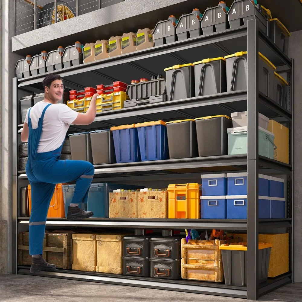 

Garage Shelving 48.2" W Storage Shelves 3000LBS Heavy Duty Shelving Adjustable Metal Shelf Industrial Pantry Shelves