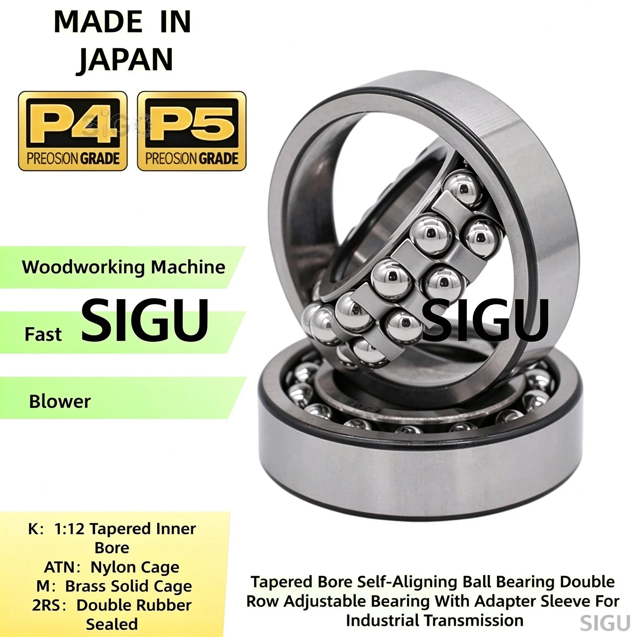 Imported From Japan Double Row Self Aligning Ball Bearing Industrial  2200 2201 2202 2203 2204 2205 2206 2207 2208 2209