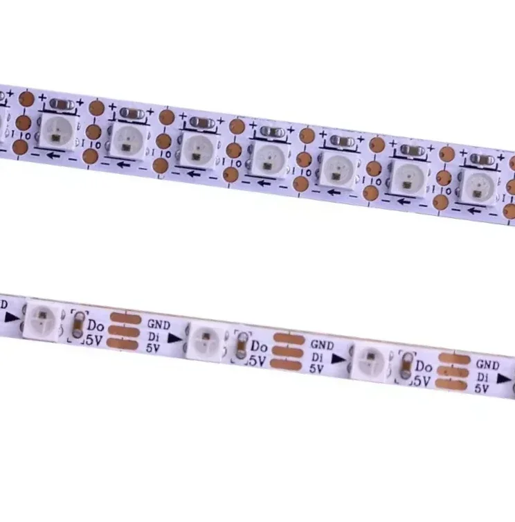 

1 м 2 м 5 м 60 светодиодов 144 светодиода/м 5 В WS2812B Светодиодная лента с индивидуальной адресацией WS2812 Smart 8 мм 3535 RGB Светодиодные пиксельные ленты