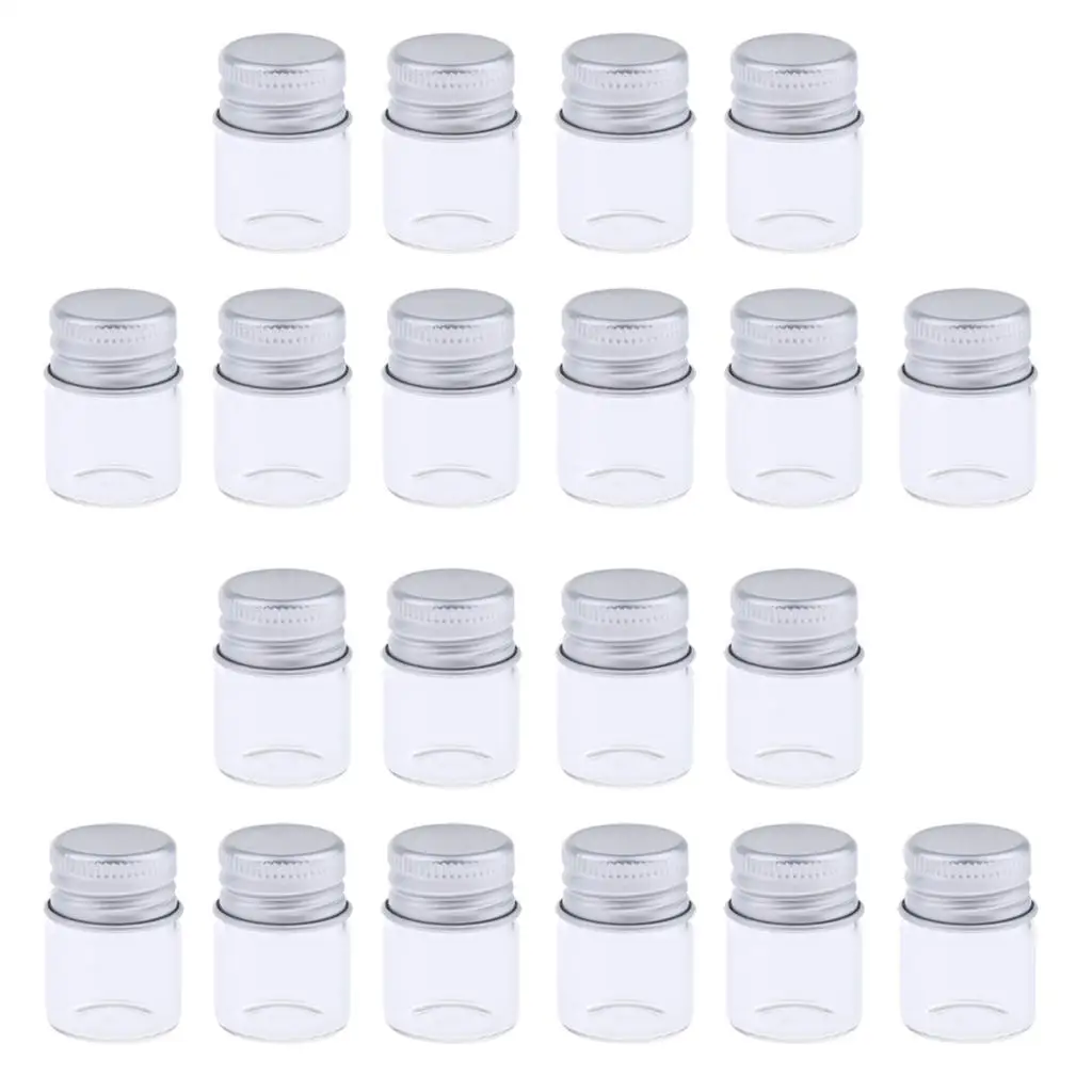 Makeup Containers Glass Round Sample Jars Empty Cosmetic Bottles for Homemade Scrubs and Gifts