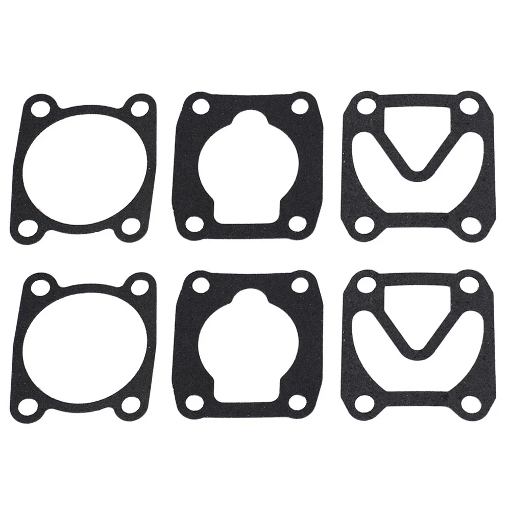 6pcs Air Compressor Cylinder Head Base Valve Plate Gaskets Washers 3 In 1 Base Gasket Replacement Set For Oil Air Pump Parts
