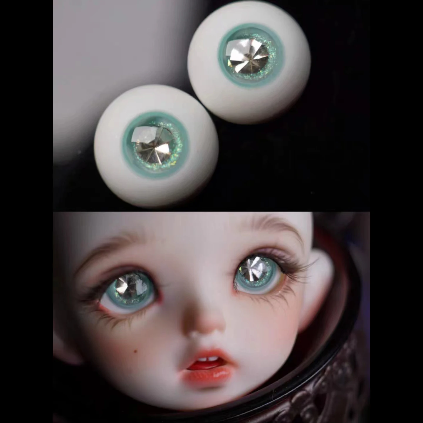 Harz Augen Puppe Augapfel DIY Handgemachte Augapfel Für 1/6 1/8 1/3 BJD Puppe OB11 10mm/12mm/14mm/16mm Puppe Zubehör Augapfel – Detail 1