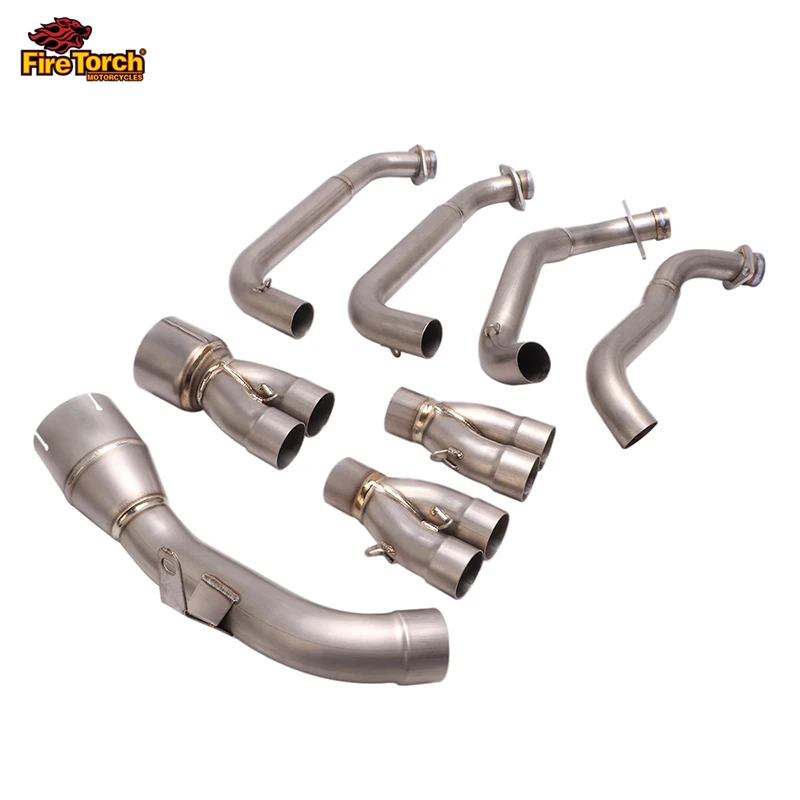 Slip-On For KAWASAKI Z1000SX Ninja1000SX Z1000 SX 2020-2023 Motorcycle Titanium Alloy Exhaust Escape Moto Front Middle Link Pipe