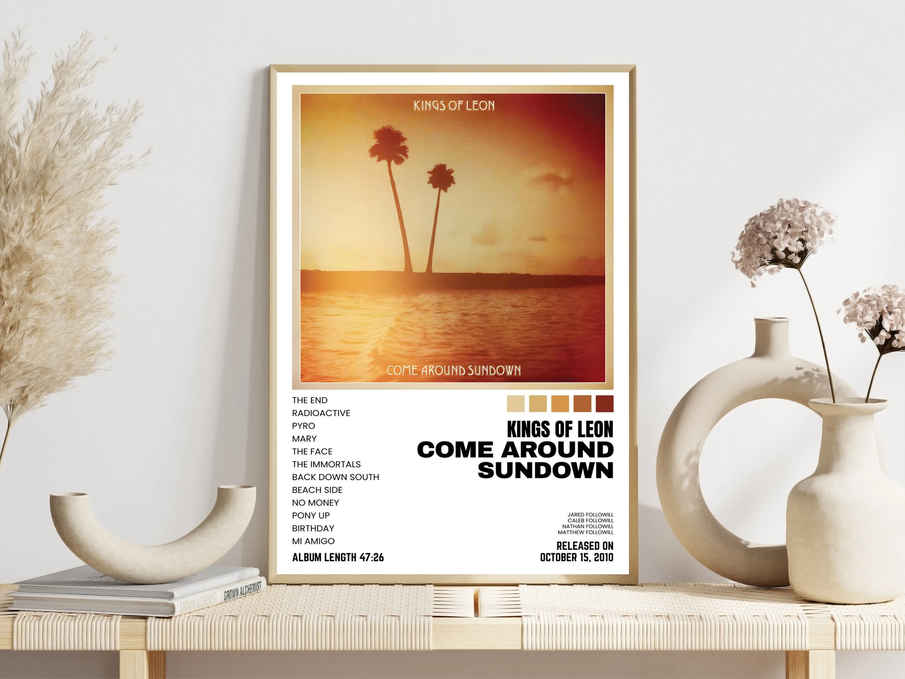 アメリカのロックバンド K-Kings of Leon ポス - Musical Instrument Poster のレビューと価格
