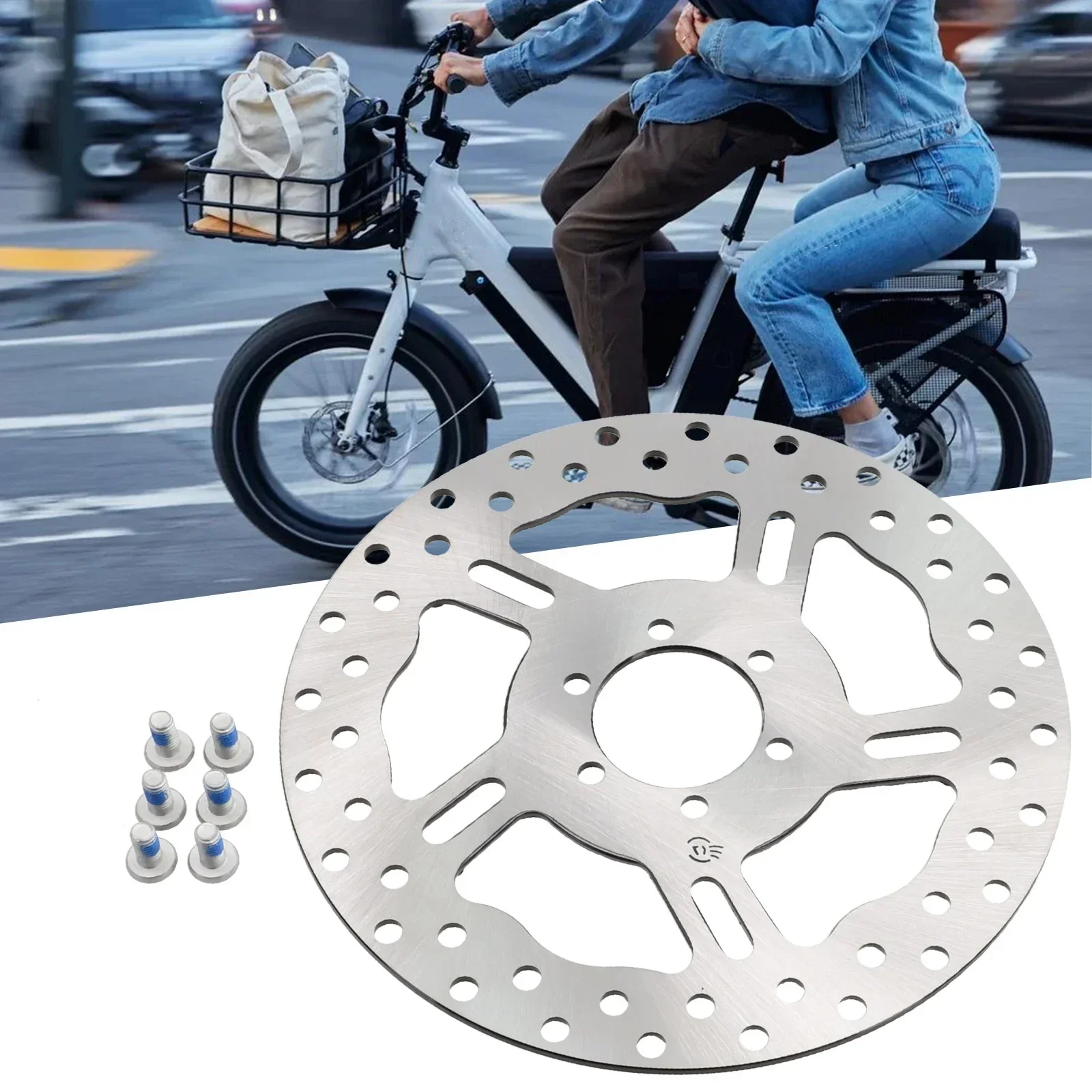 Electric Bicycle Disc Brake Rotor 160MM/170MM 6 Hole For E-bike E-Scooter 2.3mm/2.5mm/3mm Thickened Brake Disc Cycling Parts ﻿