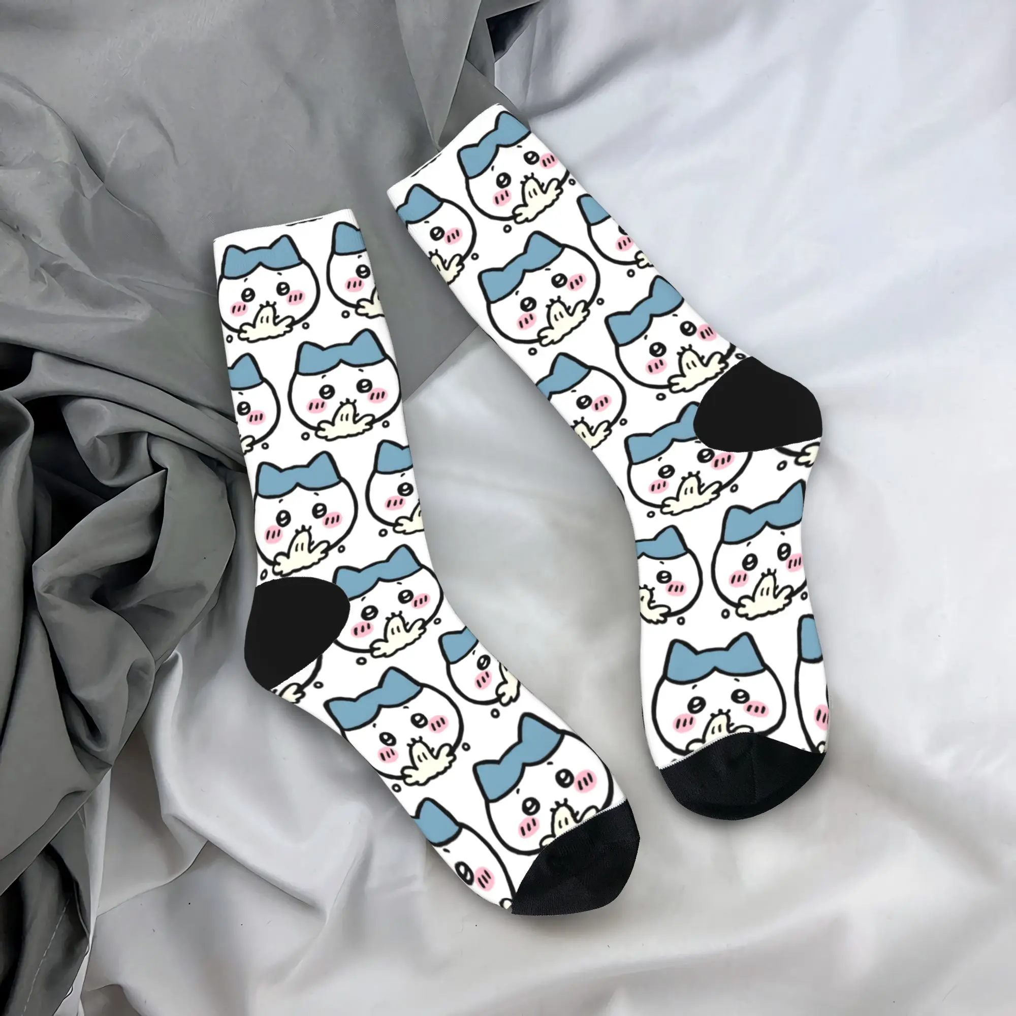 

Happy Funny Male Men Socks Casual Chiikawas Hachiware Sock Polyester High Quality Women Socks Spring Summer Autumn Winter