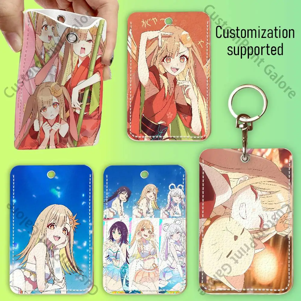 C-Cosmic P-Princess K-Kaguya Custom Access Card Case Leather Card Holder Keychain Key Ring Transportation Card Case Gifts