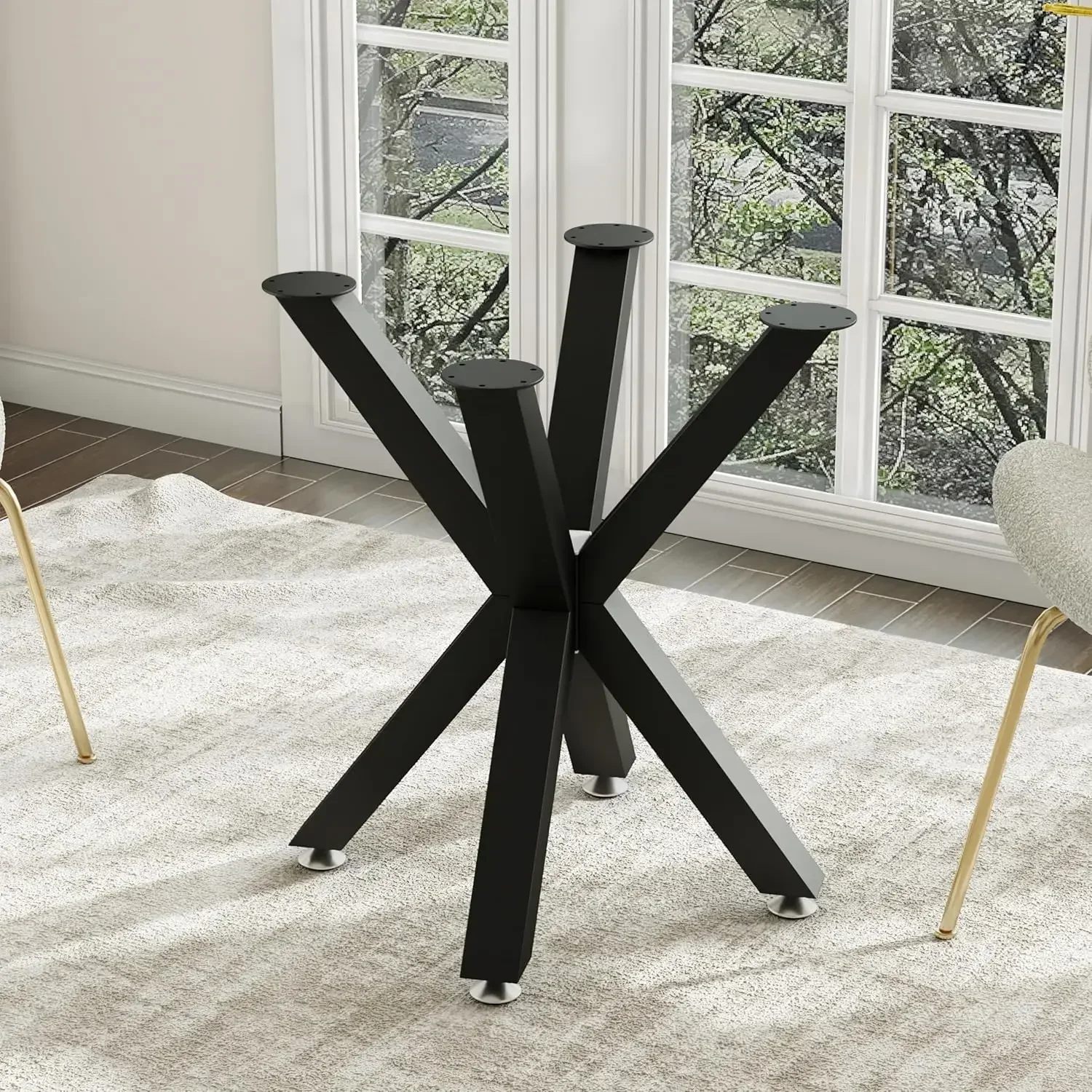 

Table Legs 28 Inch for DIY Coffee Dining Table, Golden Ratio Art Heavy Duty Metal Base to Glass, Marble, and Wood Tops are All S